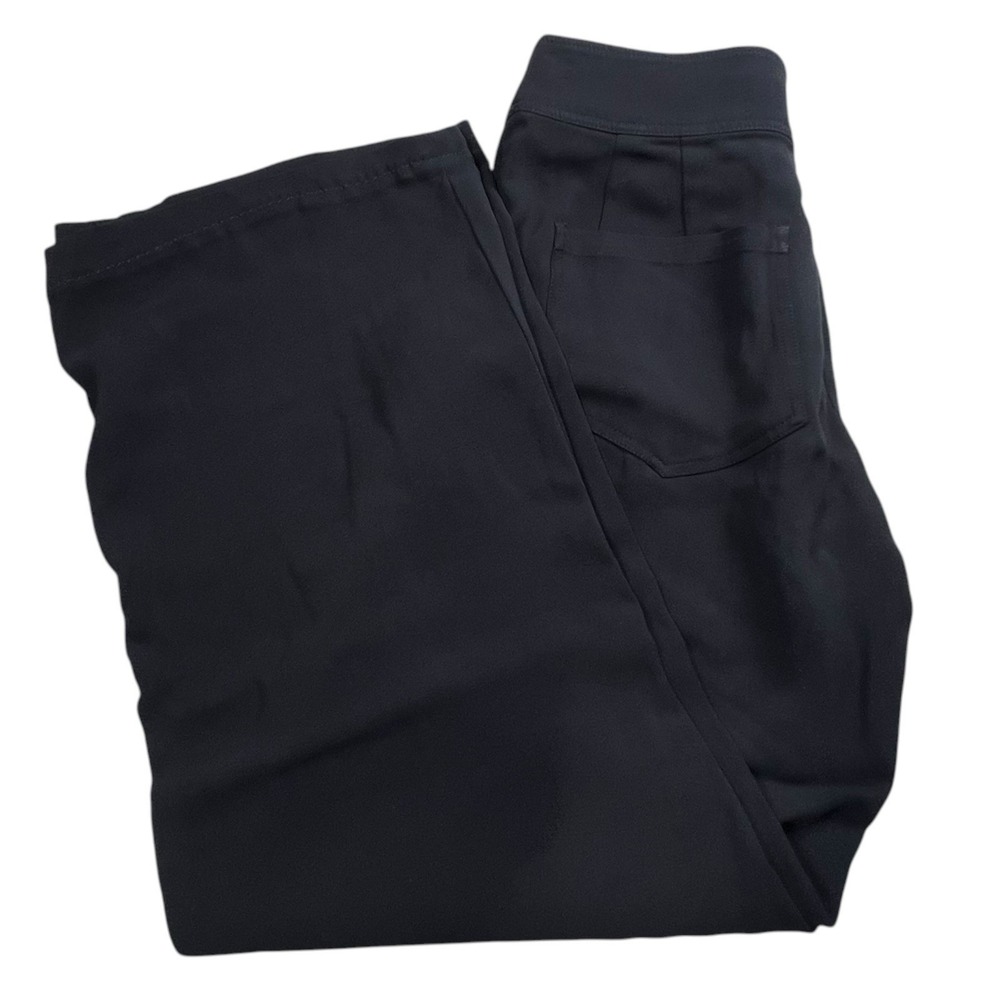 A.L.C. Womens 6 Black Wide Leg Cropped Trouser Pants Career Workwear Hemmed
